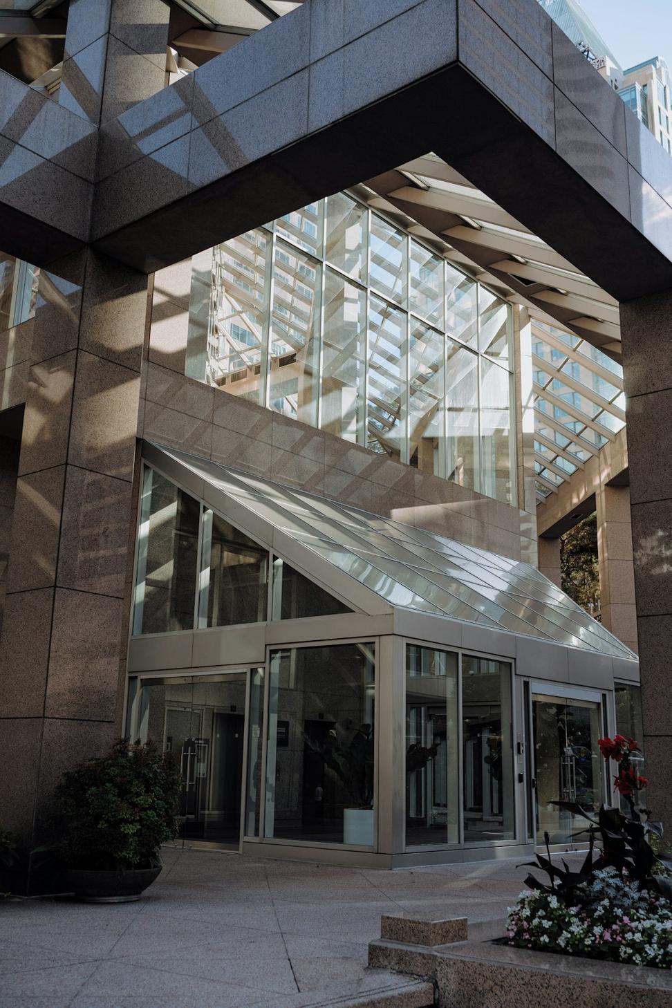 Downtown commercial building facade